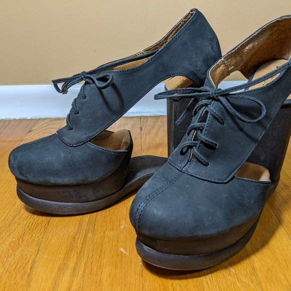 Jeffrey Campbell Shoes - Jeffrey Campbell shankless Benched Woodies High heel size 7